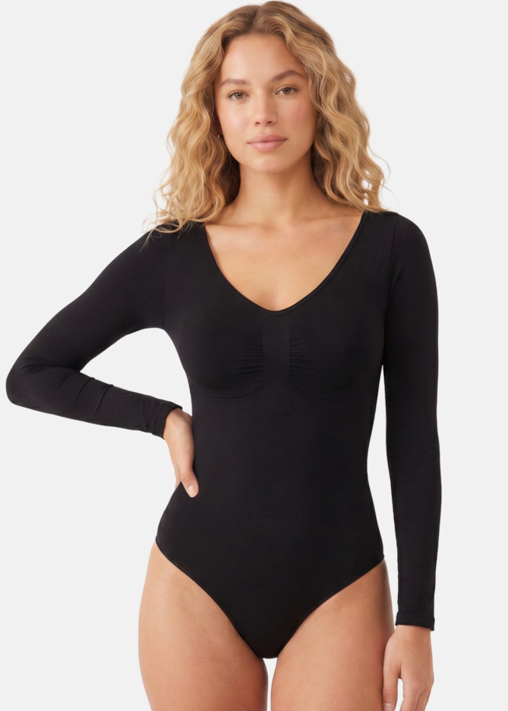 ESTRELL Miederbody Figurformender Body mit String Shapewear Bodysuit Longsleeve