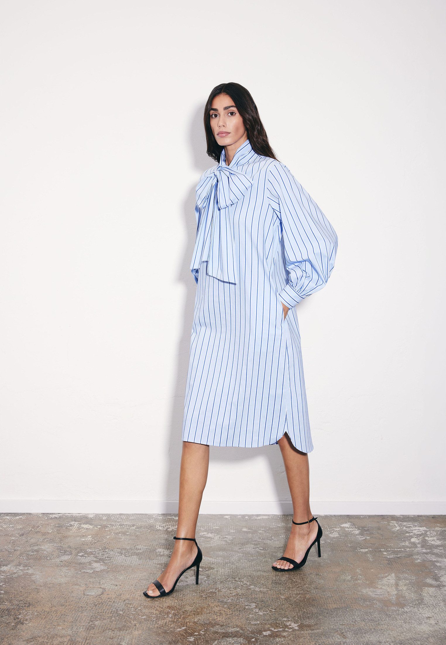 seidensticker Sommerkleid 1/1 Binderkragen Gestreift