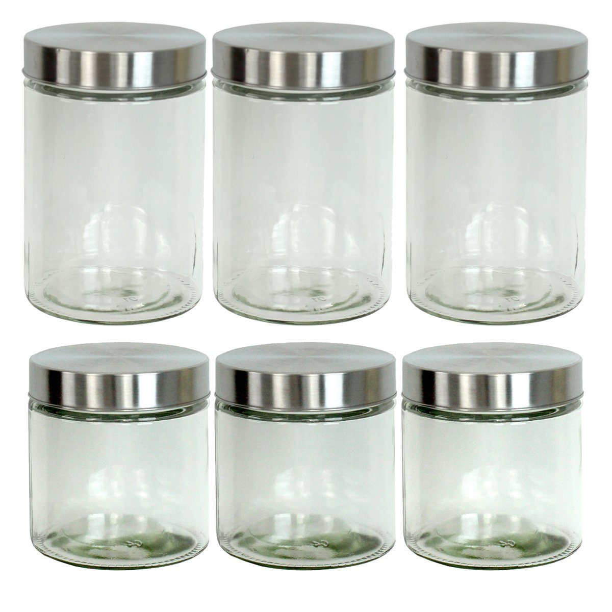 GAUMENKICK Vorratsglas Vorratsdose Vorratsglas Aufbewahrungsgläser 0,85/1,25 Liter 6er Set, Glas, (6-tlg)