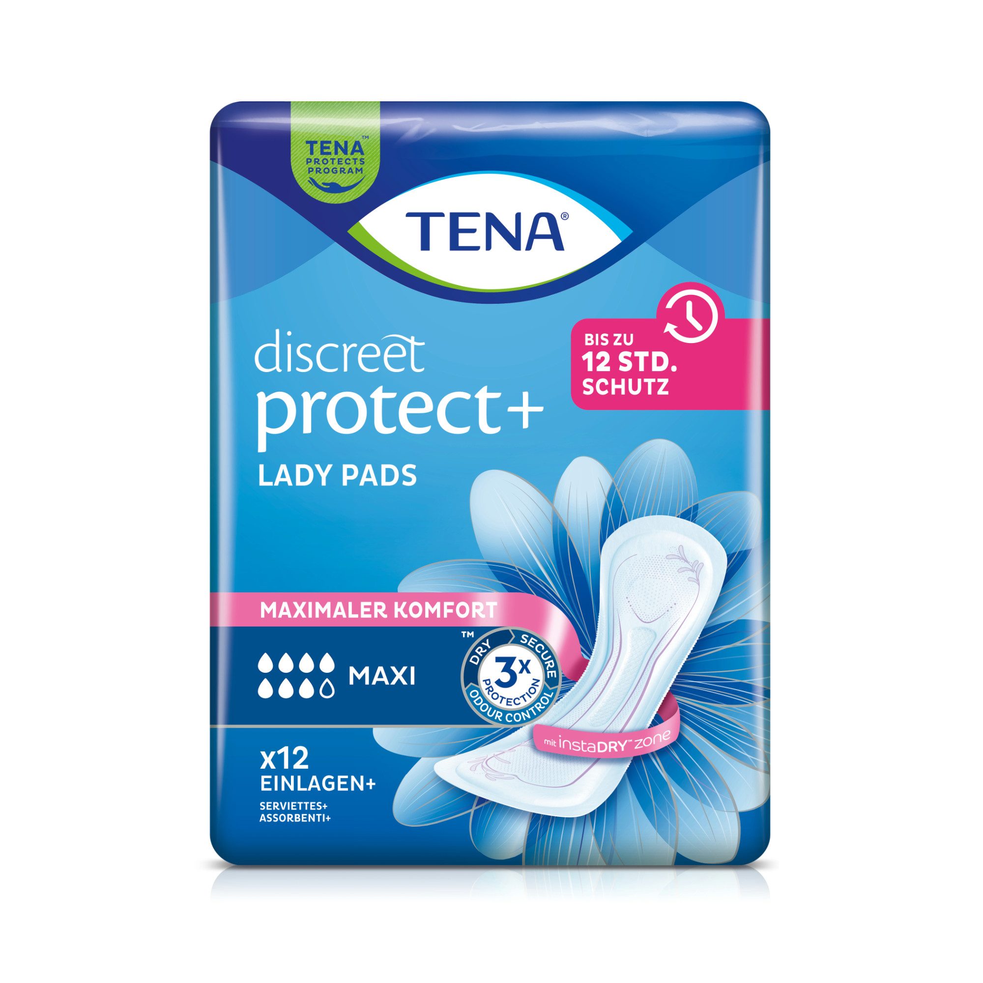 TENA Inkontinenz-Einlage TENA Lady - Discreet Maxi, 12-St.