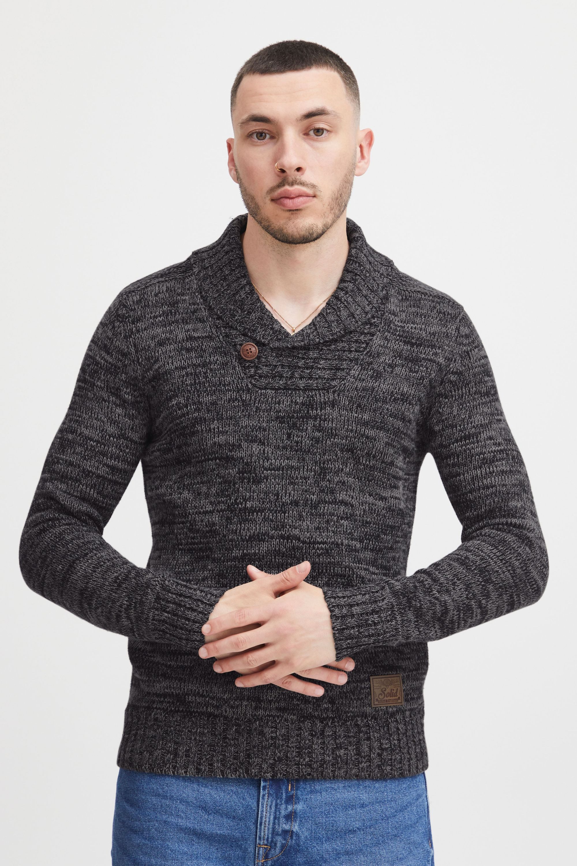 !Solid Strickpullover SDPhil Strickpulli in Melange-Optik