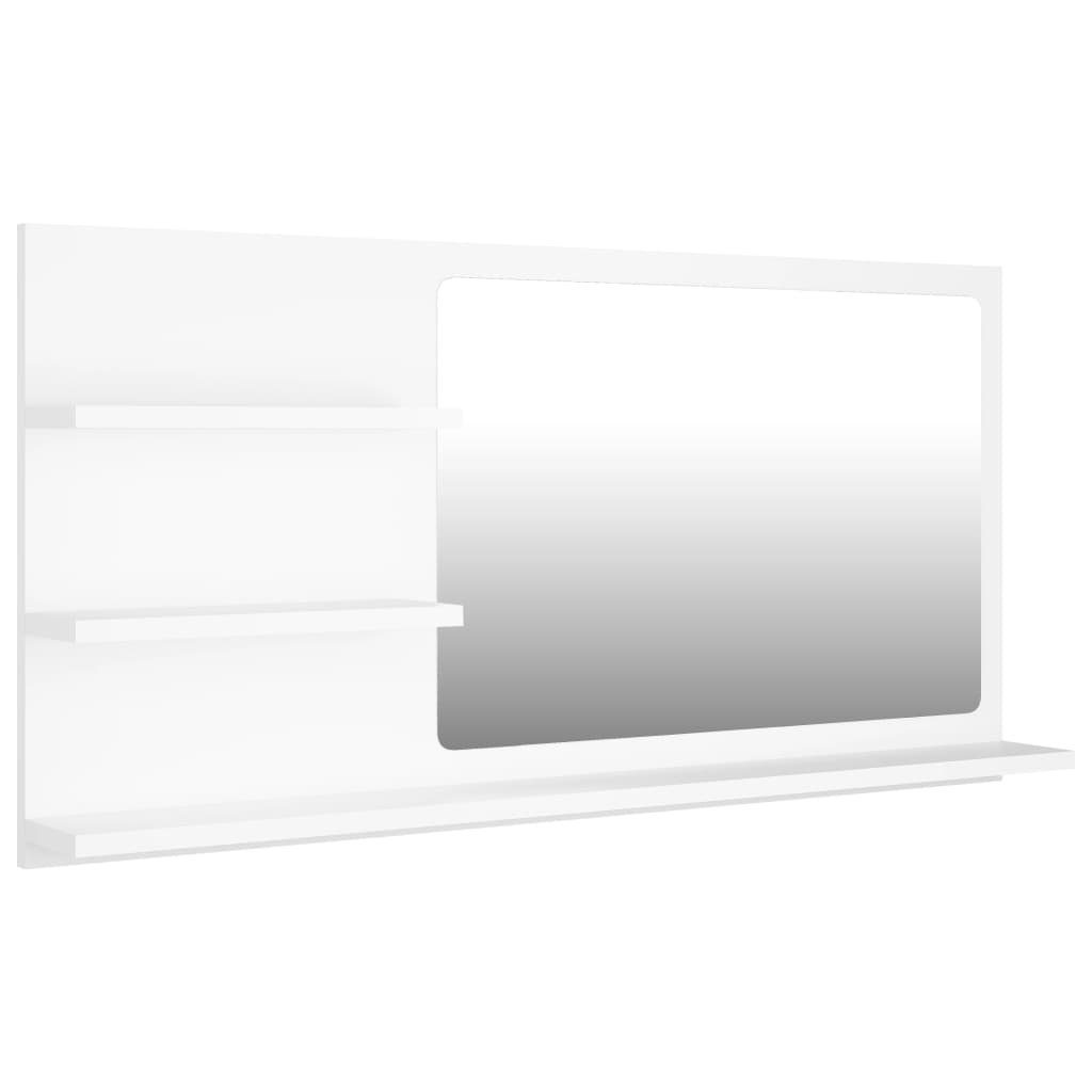 Weiß Badezimmerspiegelschrank (1-St) Holzwerkstoff 90x10,5x45 cm vidaXL Badspiegel