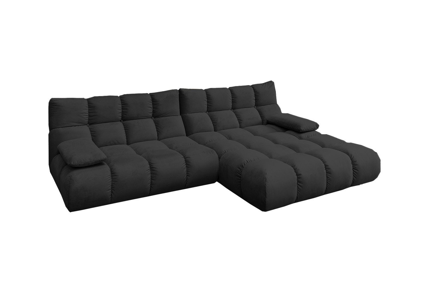 KAWOLA Ecksofa VIVIEN L-Form Samt Sofa - Bequem & Modern - Wohnzimmer Couch, L-Couch Samt, verschiedene Farben, 299x189cm, rechts/links montierbar