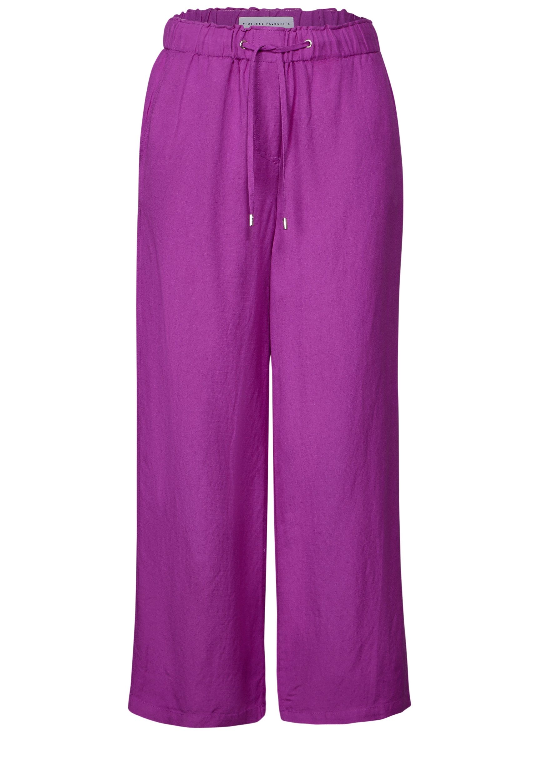 CECIL Leinenhose - Stoffhose - Wide Leg Hose aus Leinenmix