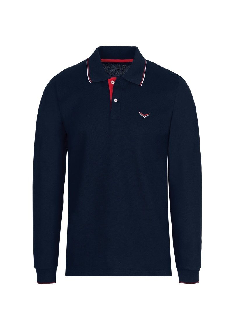 Trigema Poloshirt TRIGEMA Modisches Poloshirt mit langen Armen (1-tlg)