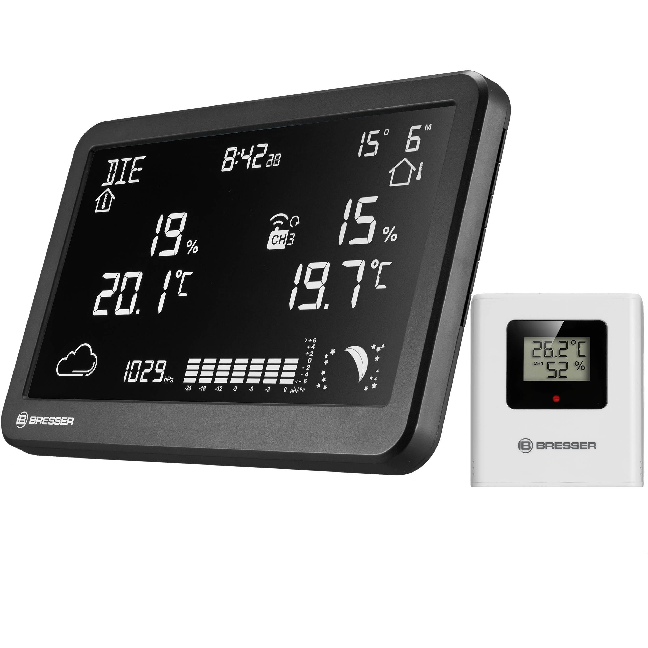 Funkwetterstation BRESSER Funk-Wetterstation MeteoTemp TBH