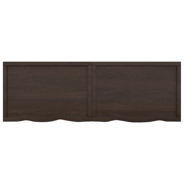 furnicato Tischplatte Dunkelbraun 180x60x(2-6)cm Massivholz Eiche