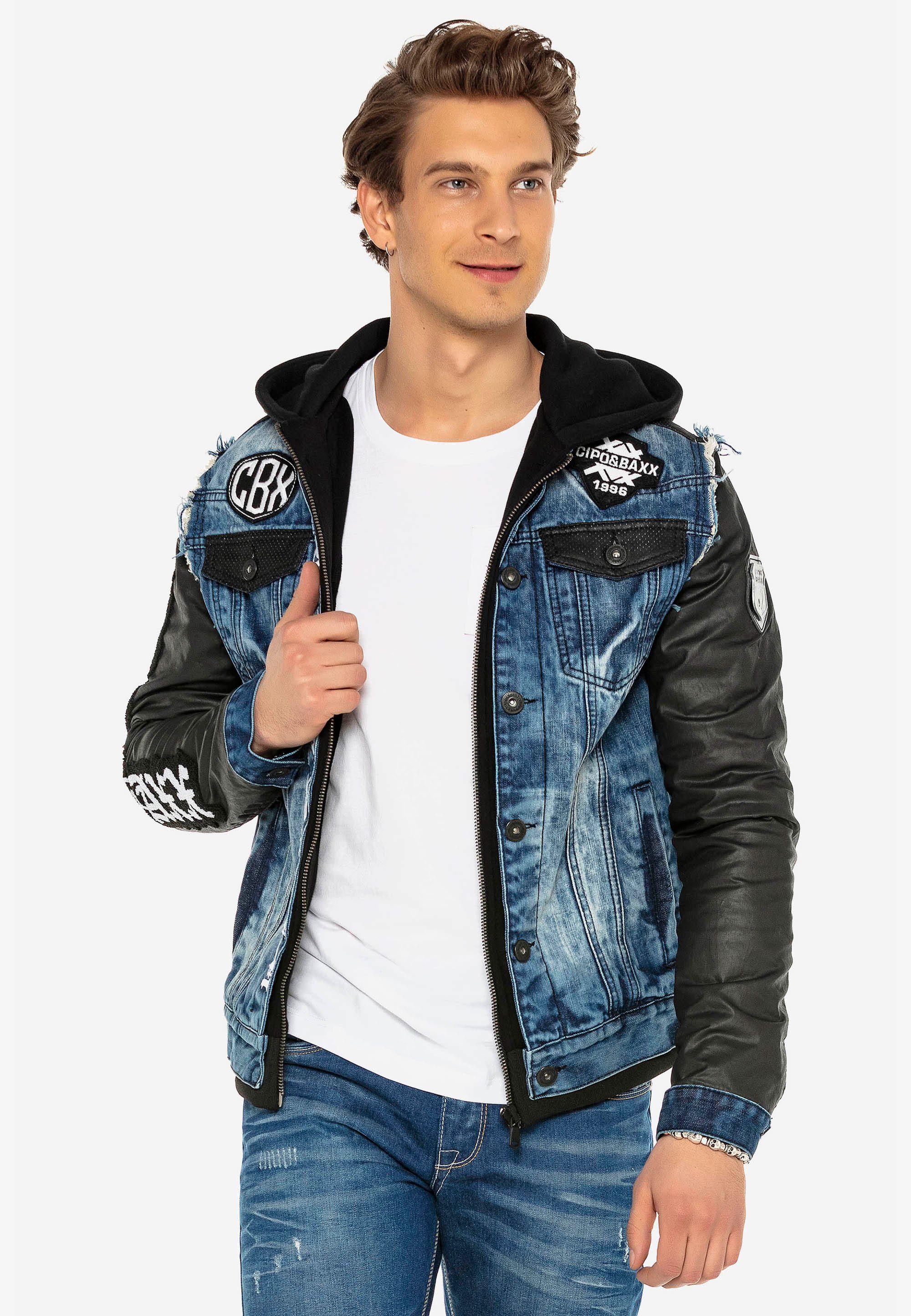 Cipo & Baxx Jeansjacke mit coolen Stickereien