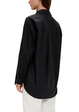QS Langarmbluse Oversized Bluse aus Baumwolle