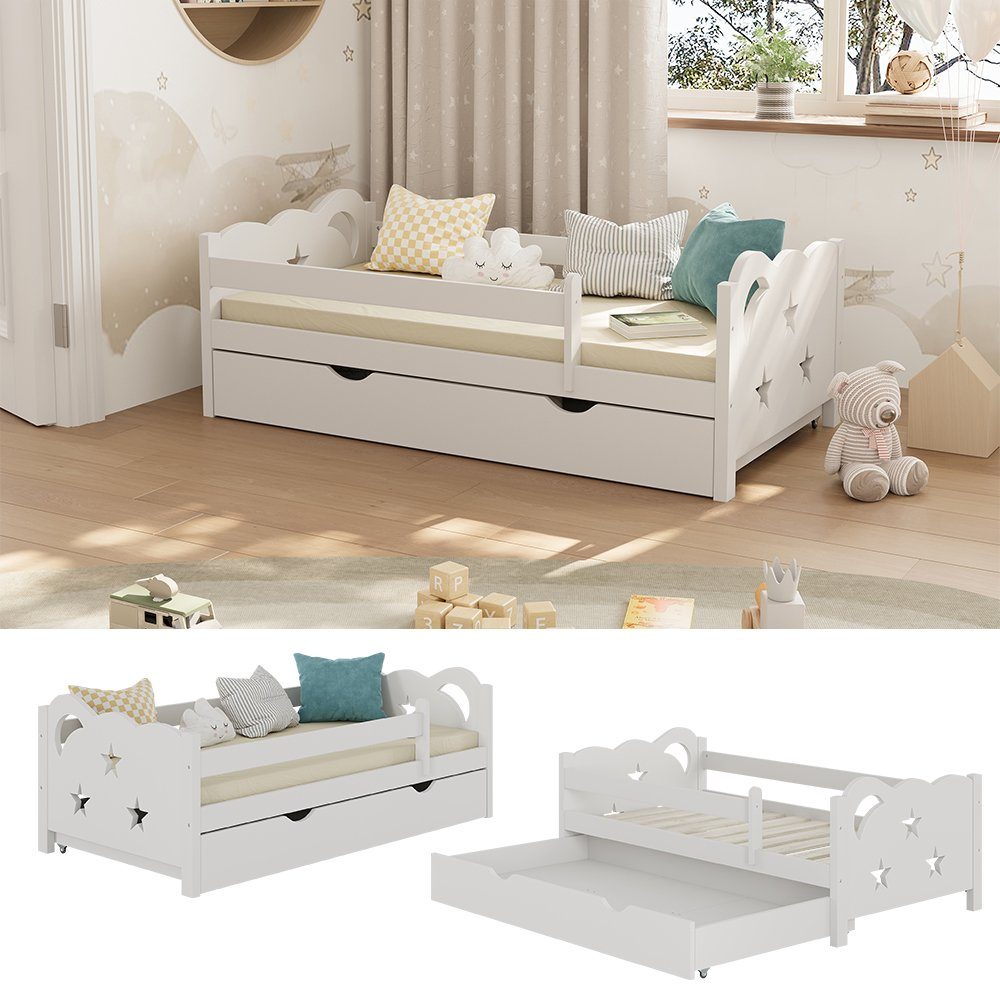 VitaliSpa® Kinderbett Jessica, Weiß, 70x140 cm mit Schublade, ohne Matratze günstig online kaufen