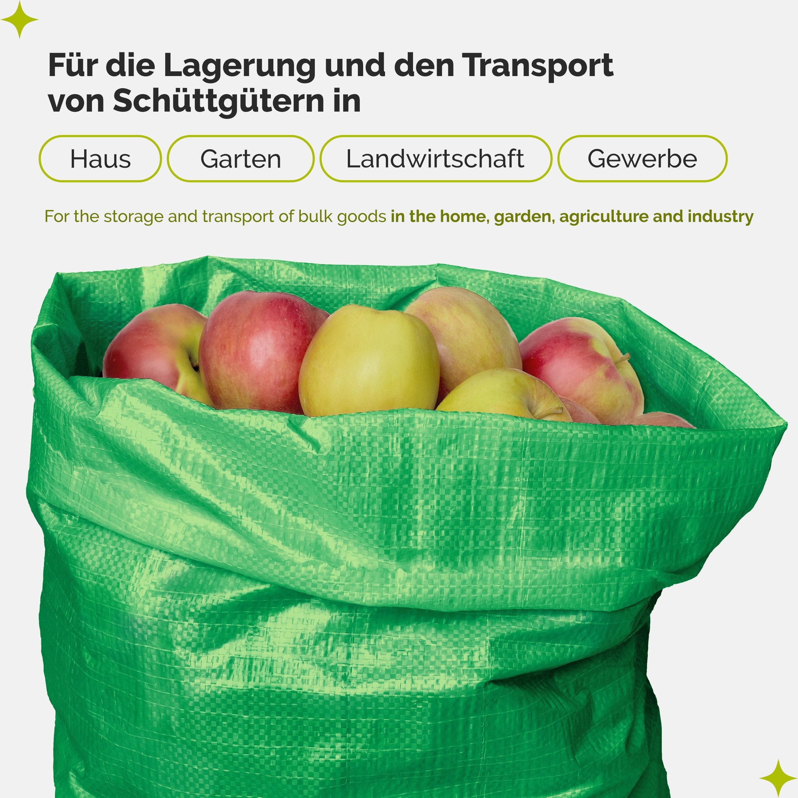 Garronda Gewebesack Polypropylensack für Sand, Lagerung, reißfest, 25 und 50 kg GD-0161, vielseitig einsetzbar: Gewebesäcke Gartensack Hochwasserschutz – Bild 4 von 5