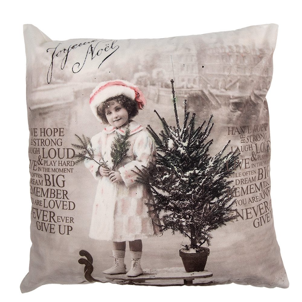 Clayre & Eef Декоративні подушки Christmas, Декоративні подушки Подушкиbezüge ohne Füllung Polyester 45x45 cm