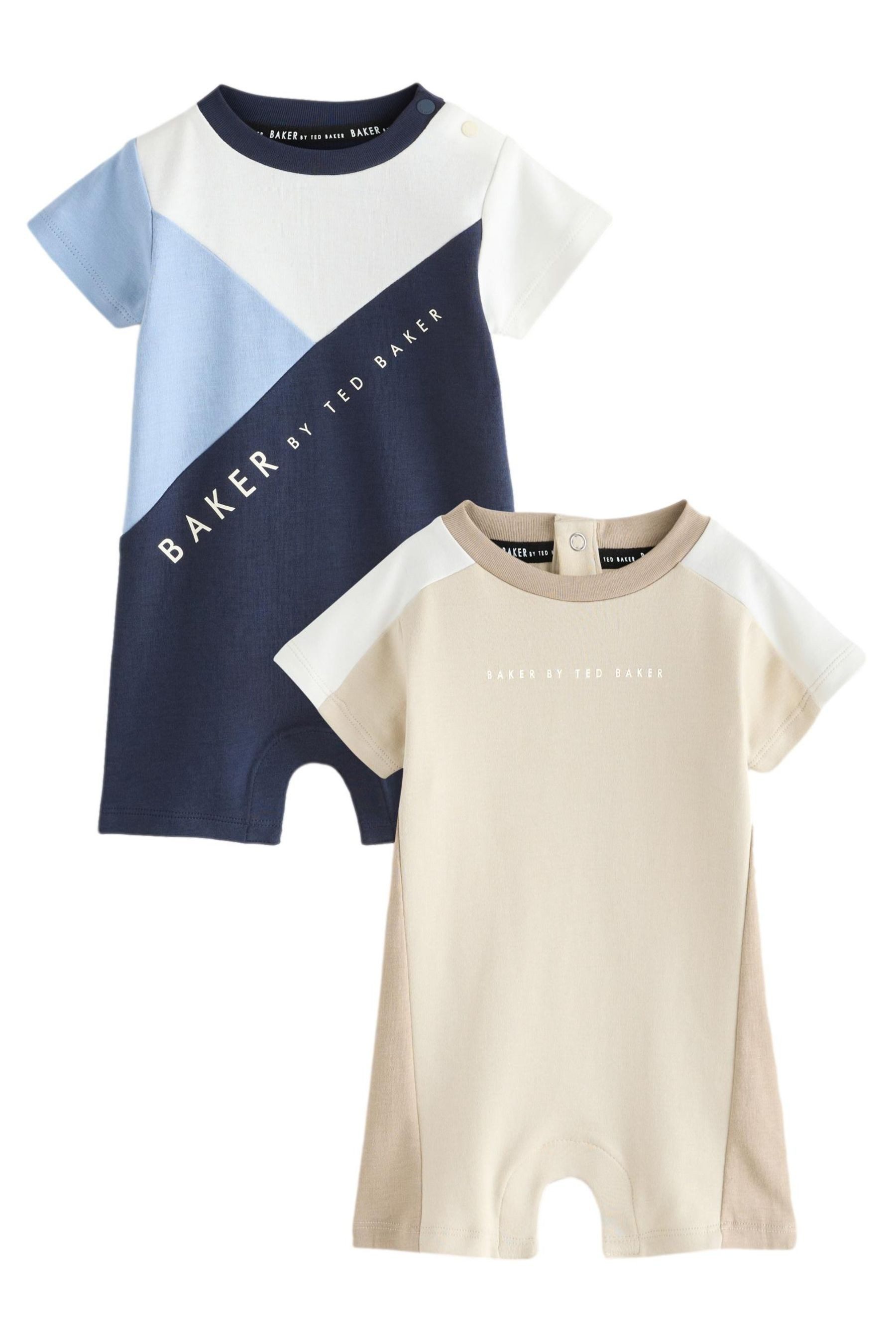 Strampler Baker by Ted Baker Strampeler in Blockfarben, 2 x