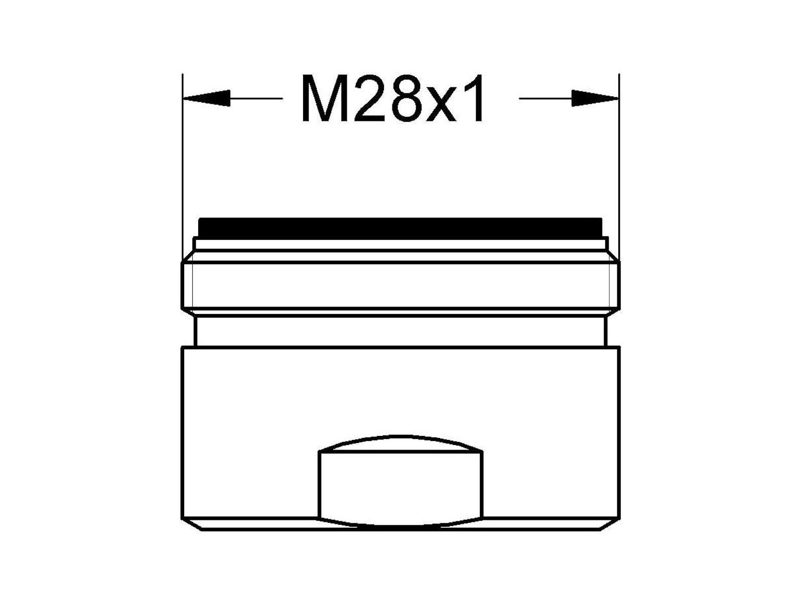 Grohe Strahlregler M28 x1 Mousseur 13927000, verchromt, IG: M28