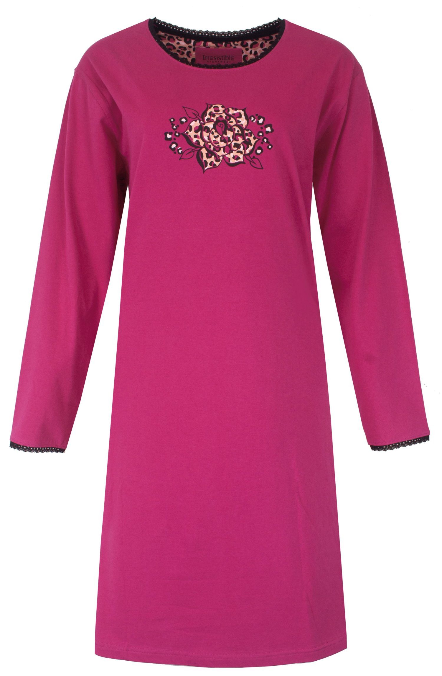 Irresistible Nachthemd Damen Schlafshirt mit langem Arm (1-tlg) Baumwolle günstig online kaufen