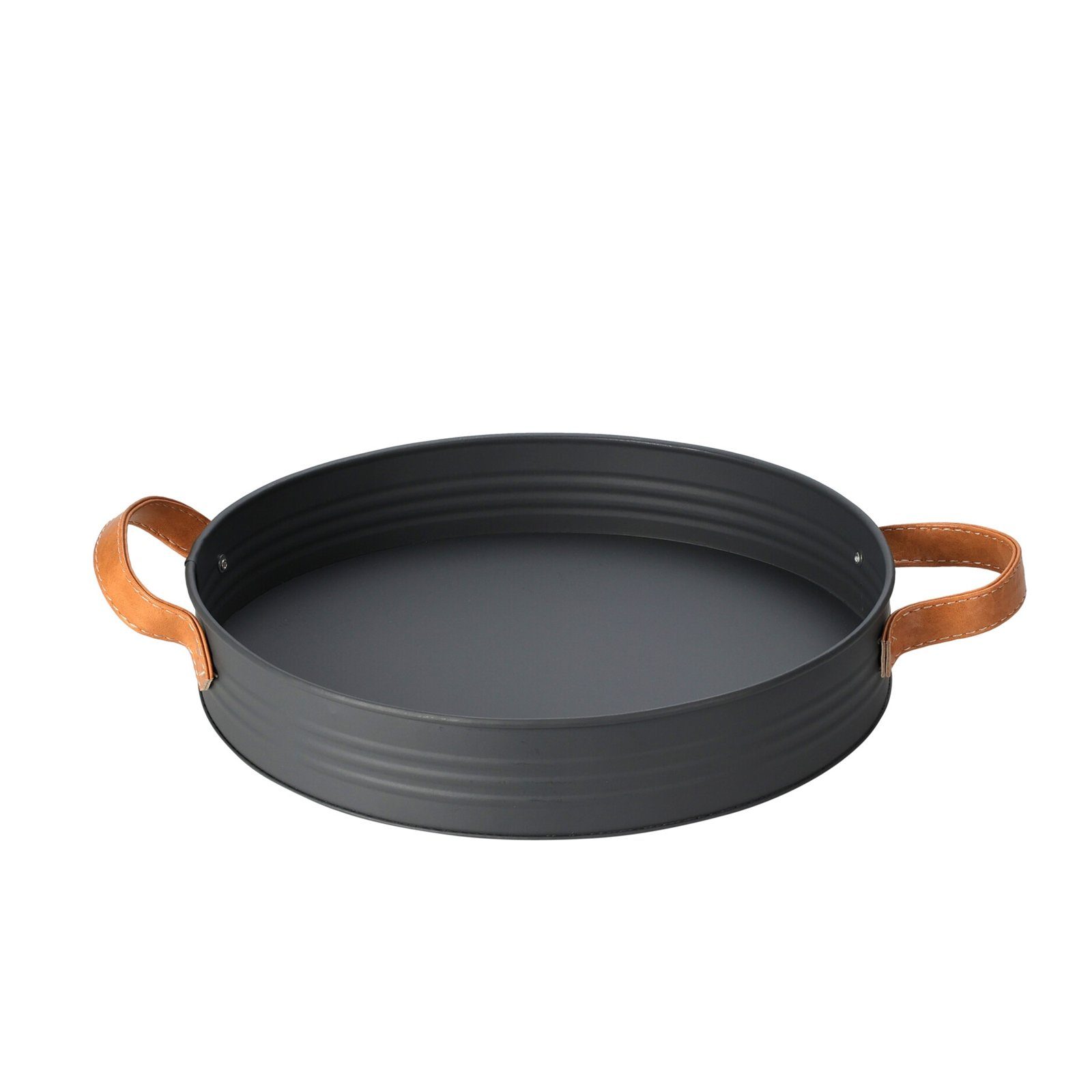 Neuetischkultur Tablett Tablett Metall mit Griffen, Eisen, (1-teilig, 1-tlg., 1 Tablett mit Griffen), Serviertablett