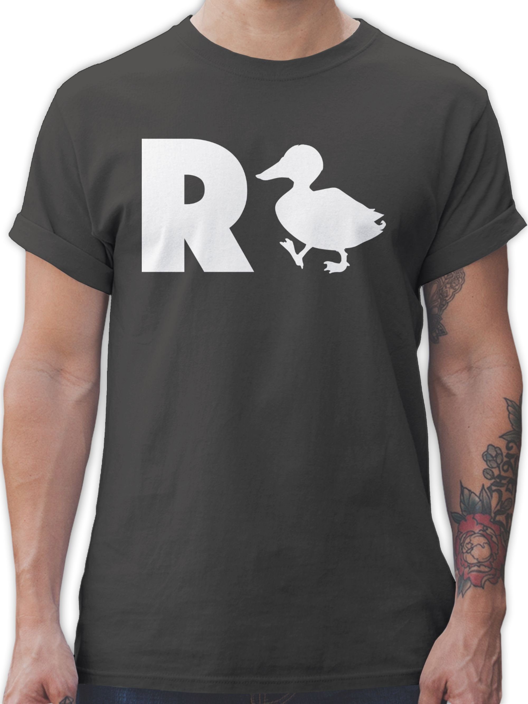 Shirtracer T-Shirt R Ente - Rentner Dunkelgrau Rente 3 Geschenk Geschenk Ruhestand