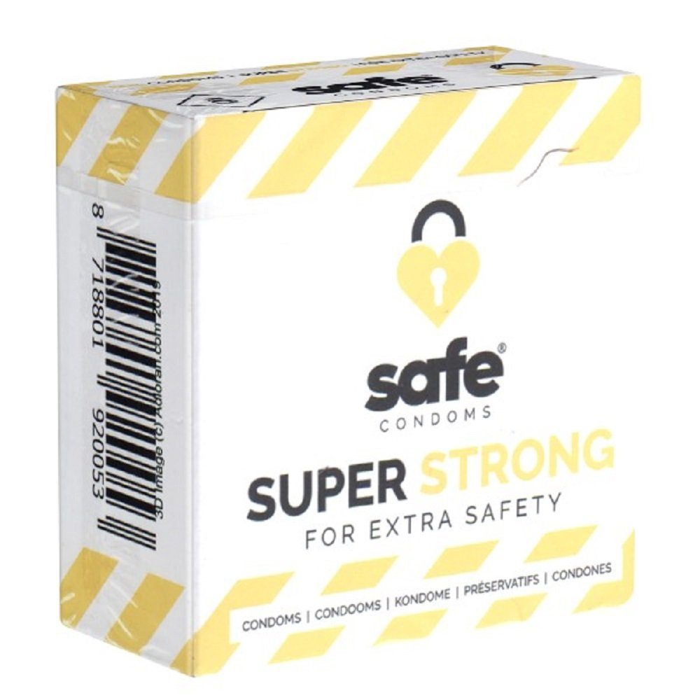 Safe Kondome SUPER Strong (For Extra Safety) Packung mit, 5 St., stärkere Kondome für mehr Reißfestigkeit