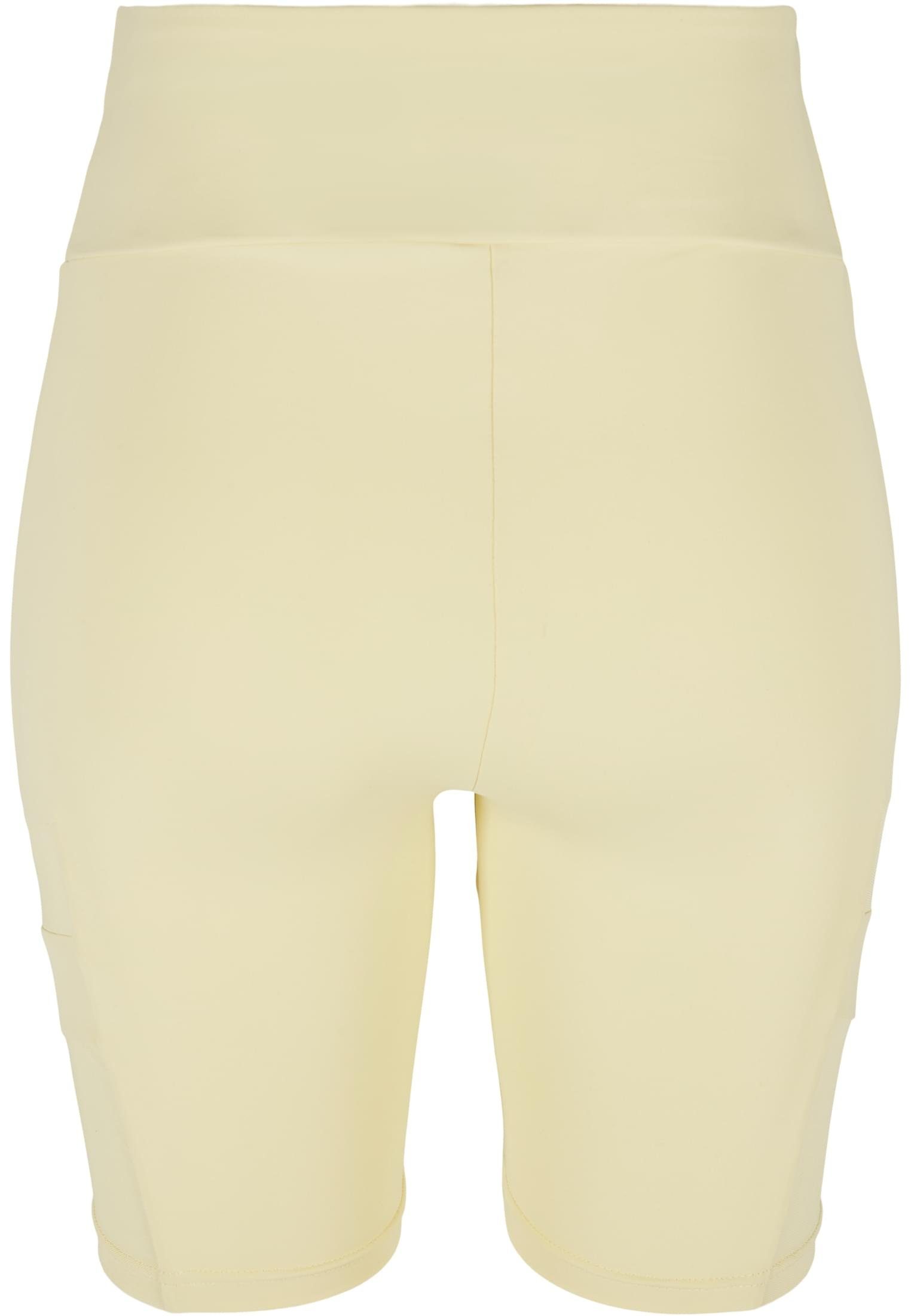 Shorts (1-tlg) Cycle Waist CLASSICS Ladies Damen Mesh Tech Stoffhose High softyellow URBAN
