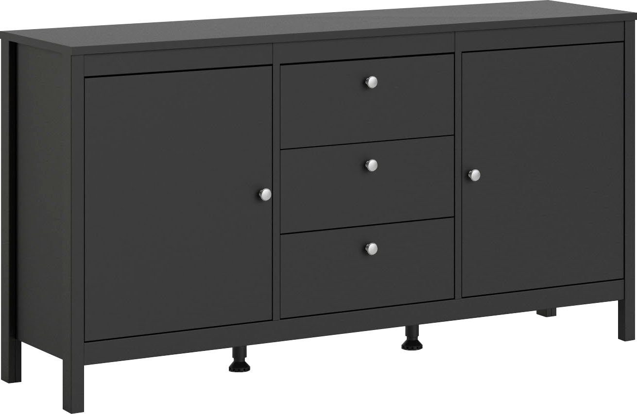 Home affaire Sideboard Madrid, Aufbewahrung, Schubladenschrank, Sideboard, mit 2 Türen und 3 Schubladen, Breite 151 cm, Höhe 80 cm