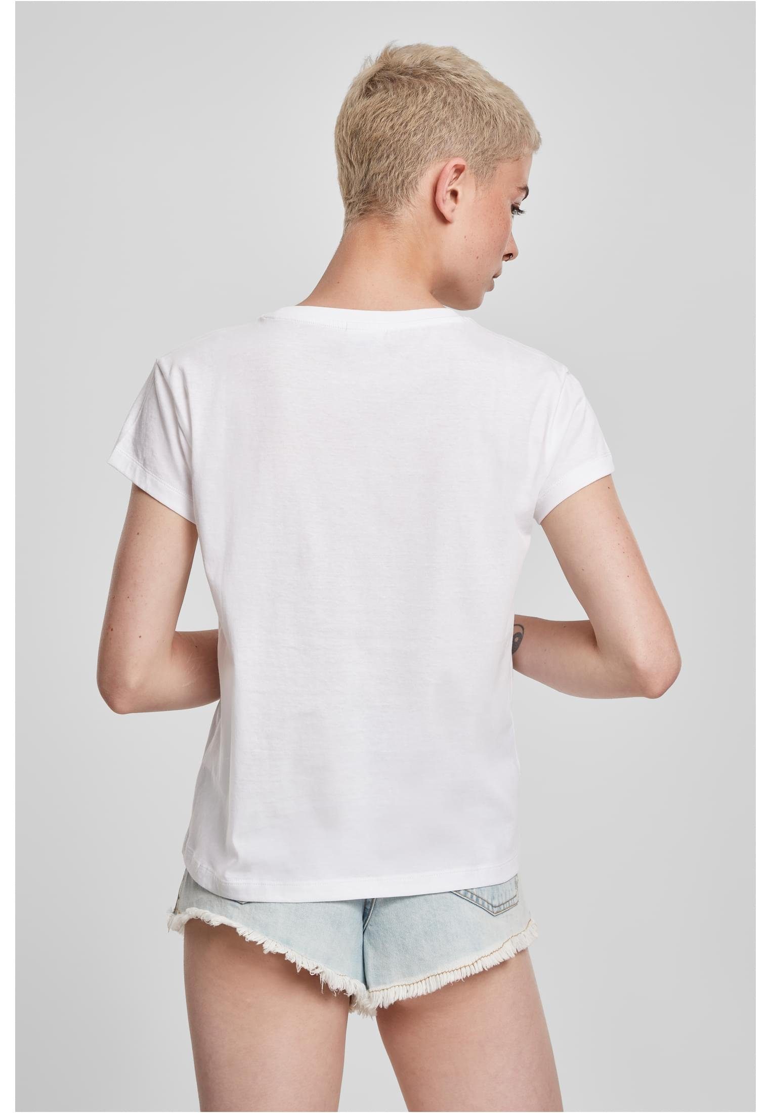 Basic white Ladies URBAN Tee Box T-Shirt Damen CLASSICS (1-tlg)