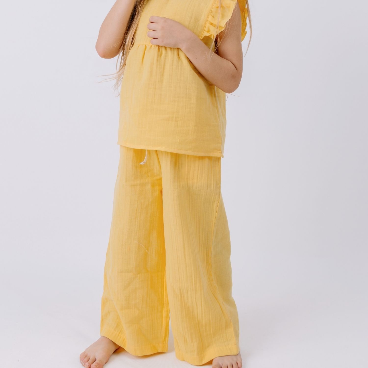 Stoffhose Walkiddy Kinder Bio Baumwolle GOTS Gelb nachhaltig -