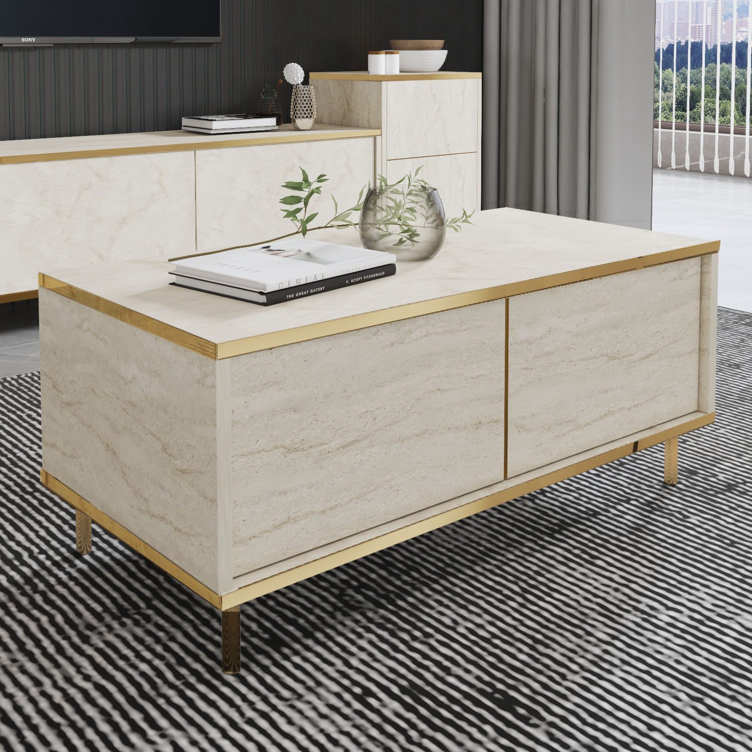 DEMA Home Couchtisch Imaj Couchtisch 90/45/40 cm rechteckig