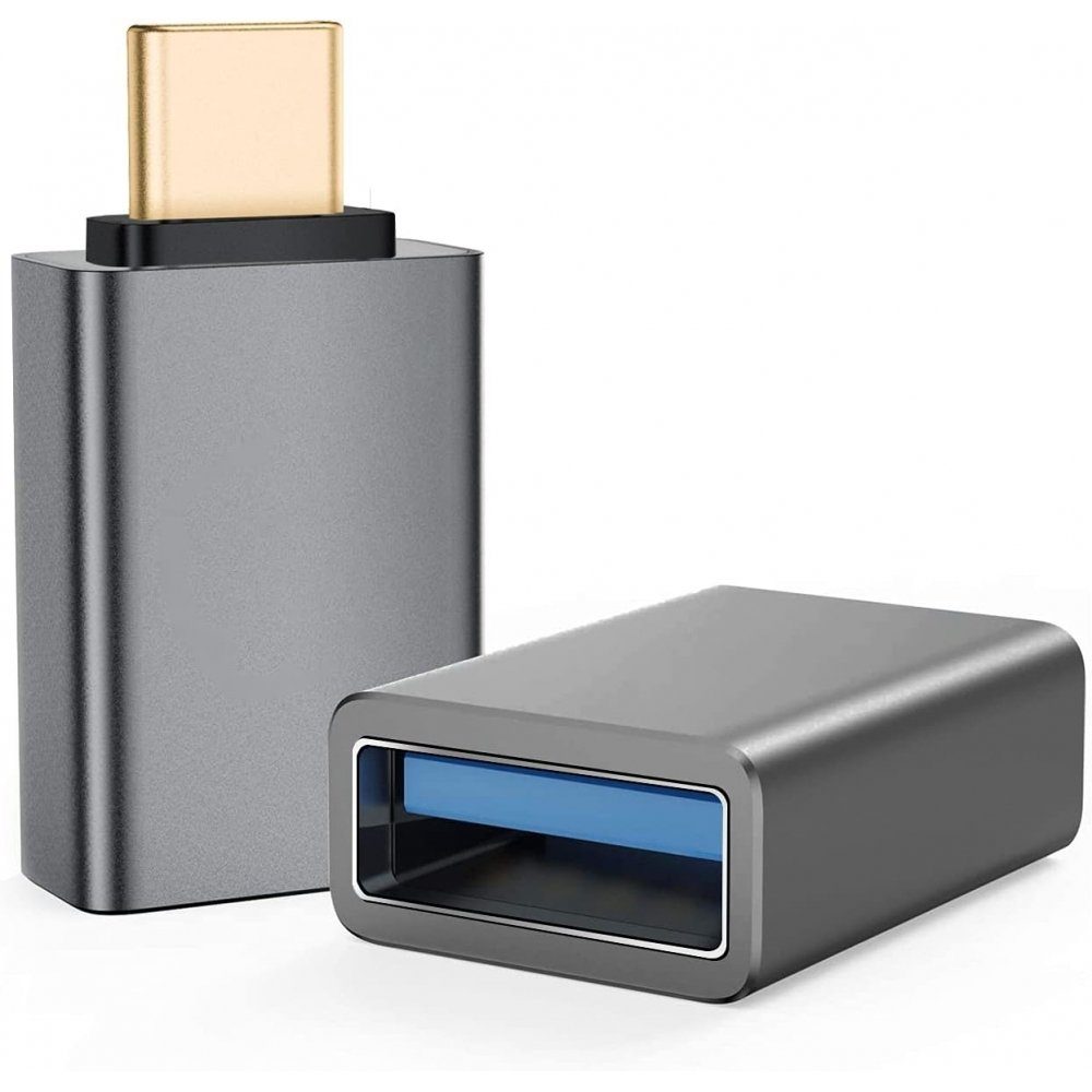 Helos 288362 - Adapter - USB A - Type C - dunkelgrau USB-Adapter