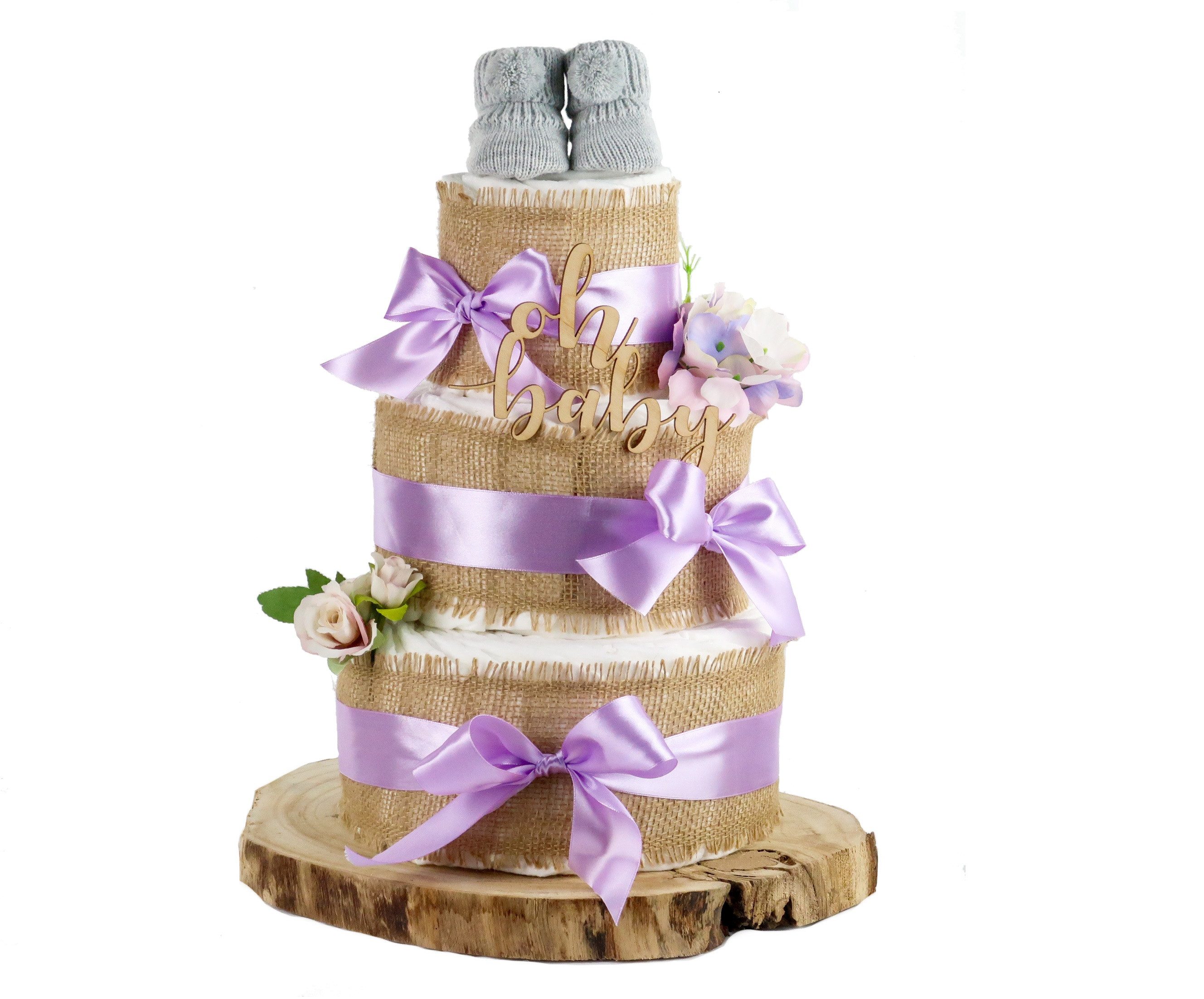 Neugeborenen-Geschenkset Windeltorte ALLES JUTE