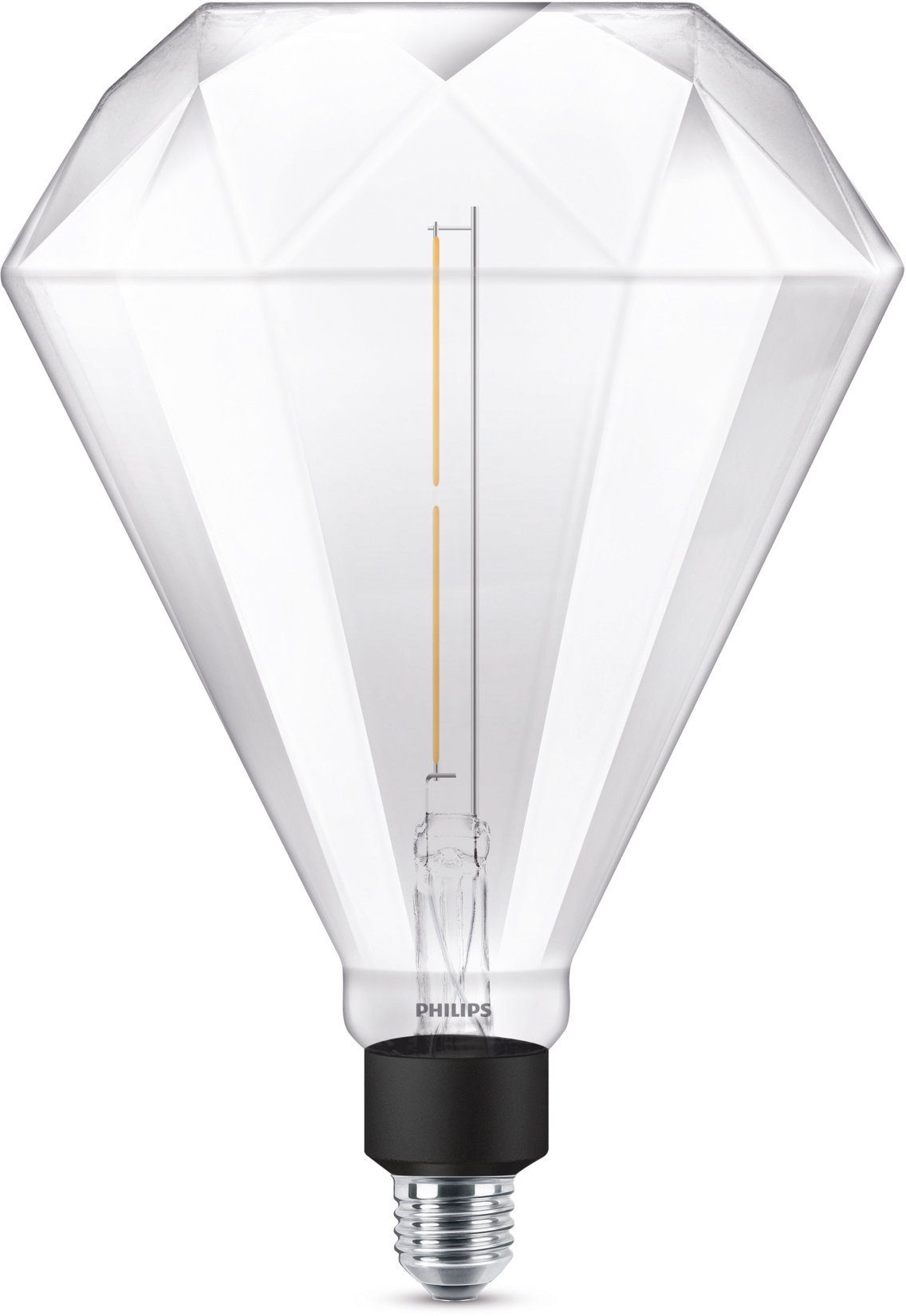 Philips LED-Leuchtmittel Diamond, E27, 1 St., Warmweiß, LED Lampe XL-35W E27 Warmweiß dimmbar klar 1er
