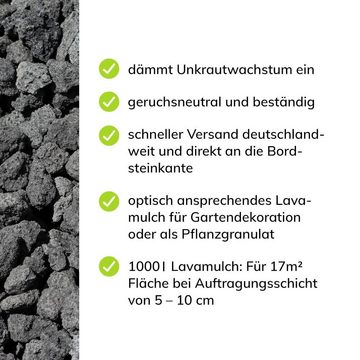 CM-Gartendesign Lavasteine Lavamulch, (8/16mm, schwarz), 1L