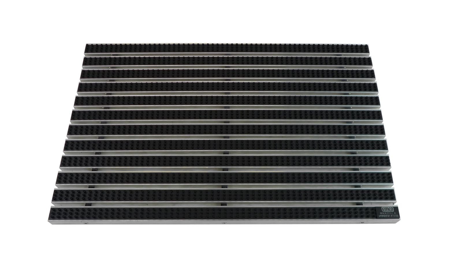 Emco Fußmatte Eingangsmatte DIPLOMAT, Bürsten Schwarz, rechteckig, Höhe: 22 mm, Größe: 1000x500 mm, für Innen- und Außenbereich