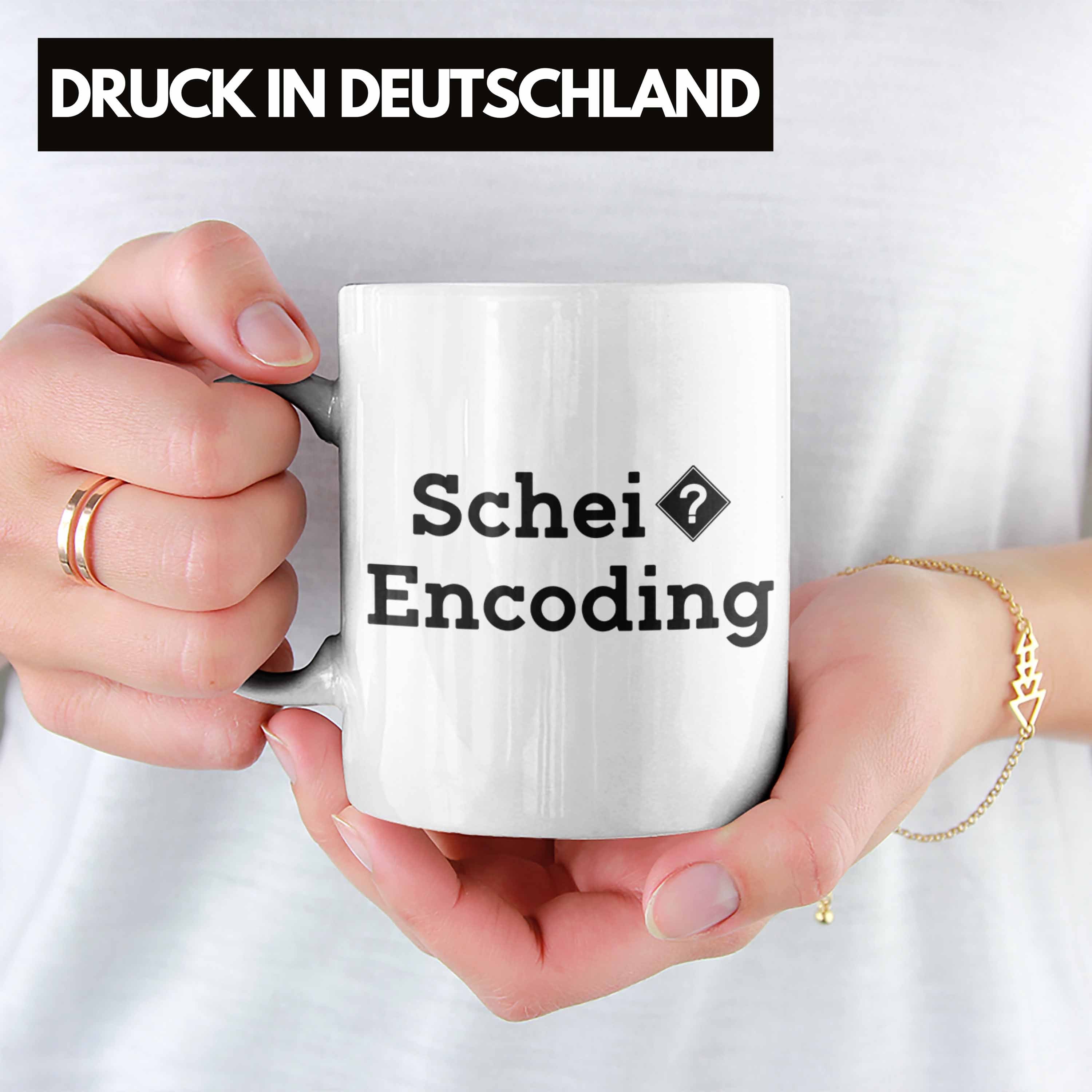 Weiss Trendation Tasse für Nerds Tasse Gesch Geschenk Coder Programmierer Softwareentwickler