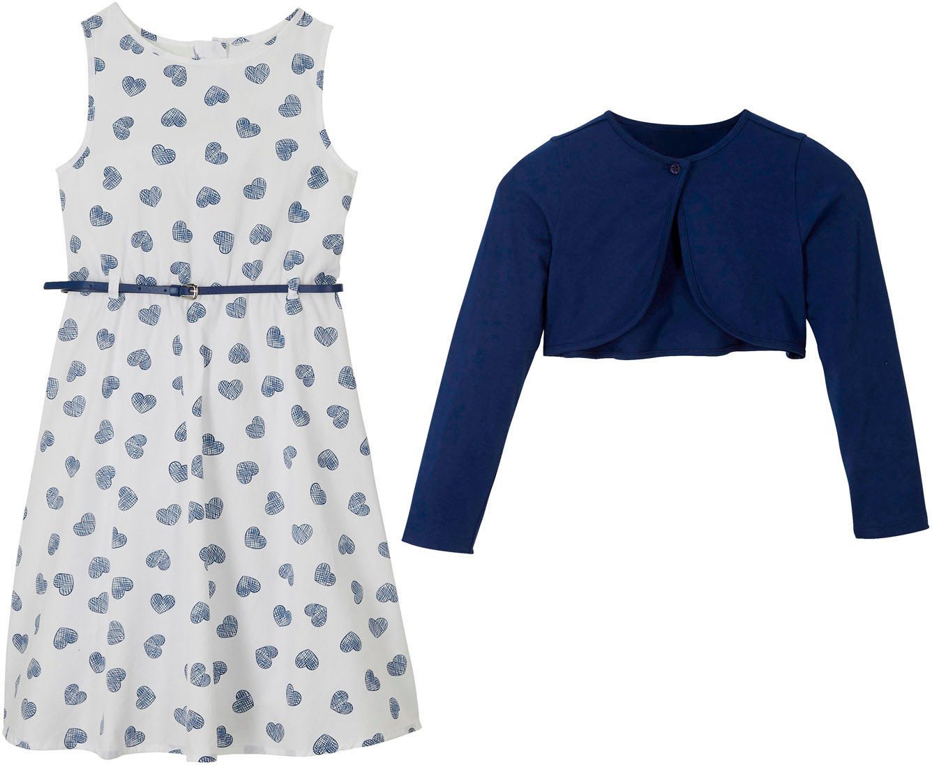 bonprix Sommerkleid (Set, 3-tlg) festlicher Stil, Set, aus Baumwolle und Polyurethan