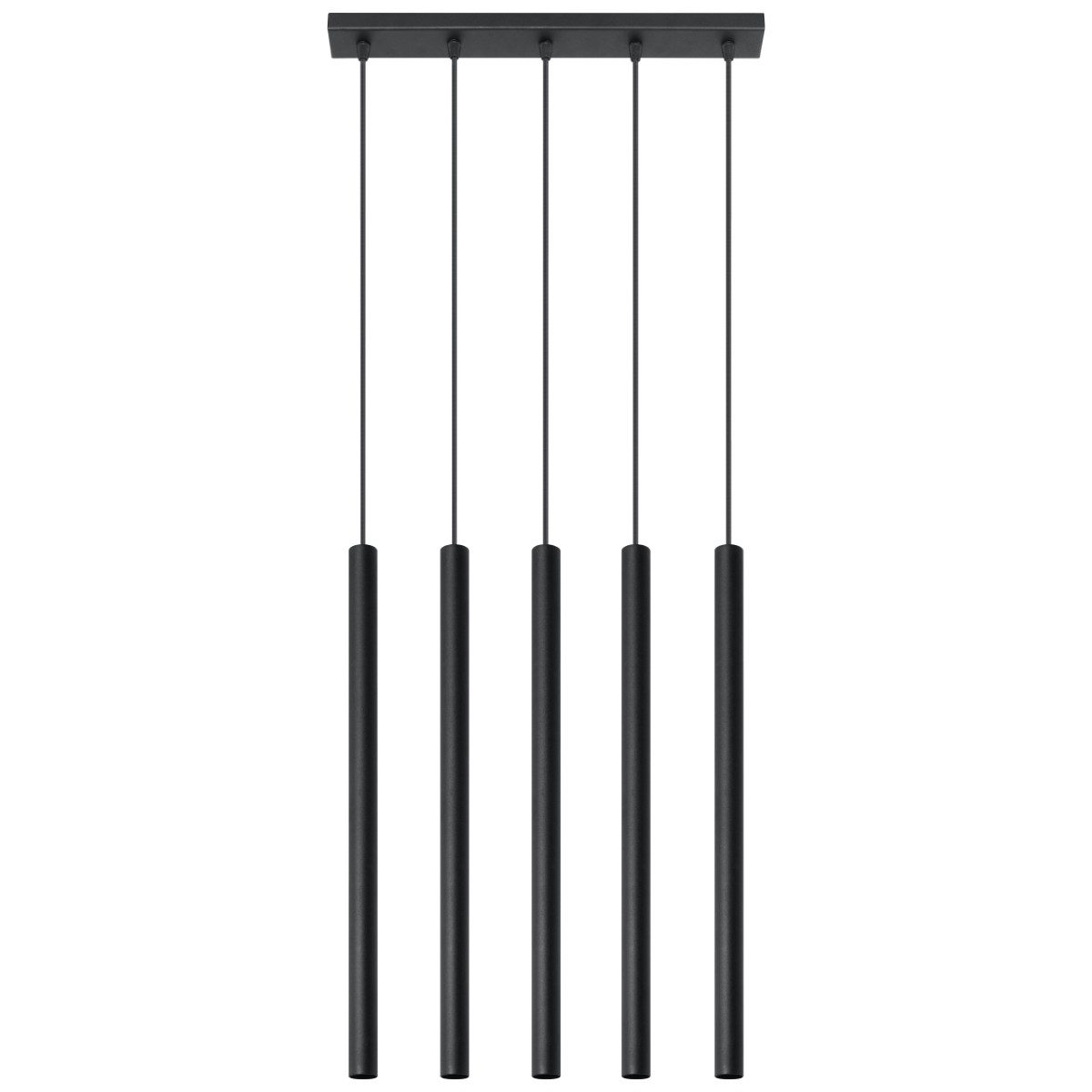 SOLLUX lighting Hängeleuchte Hängeleuchte Pastelo 5 Schwarz, Nicht enthalten