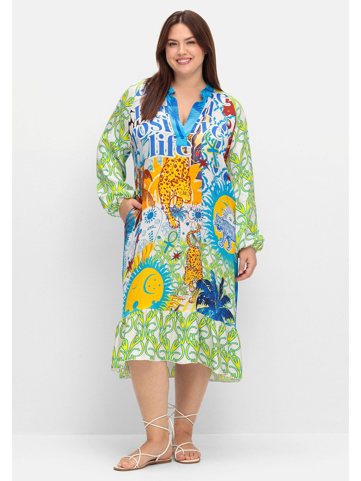Druckkleid Große Größen