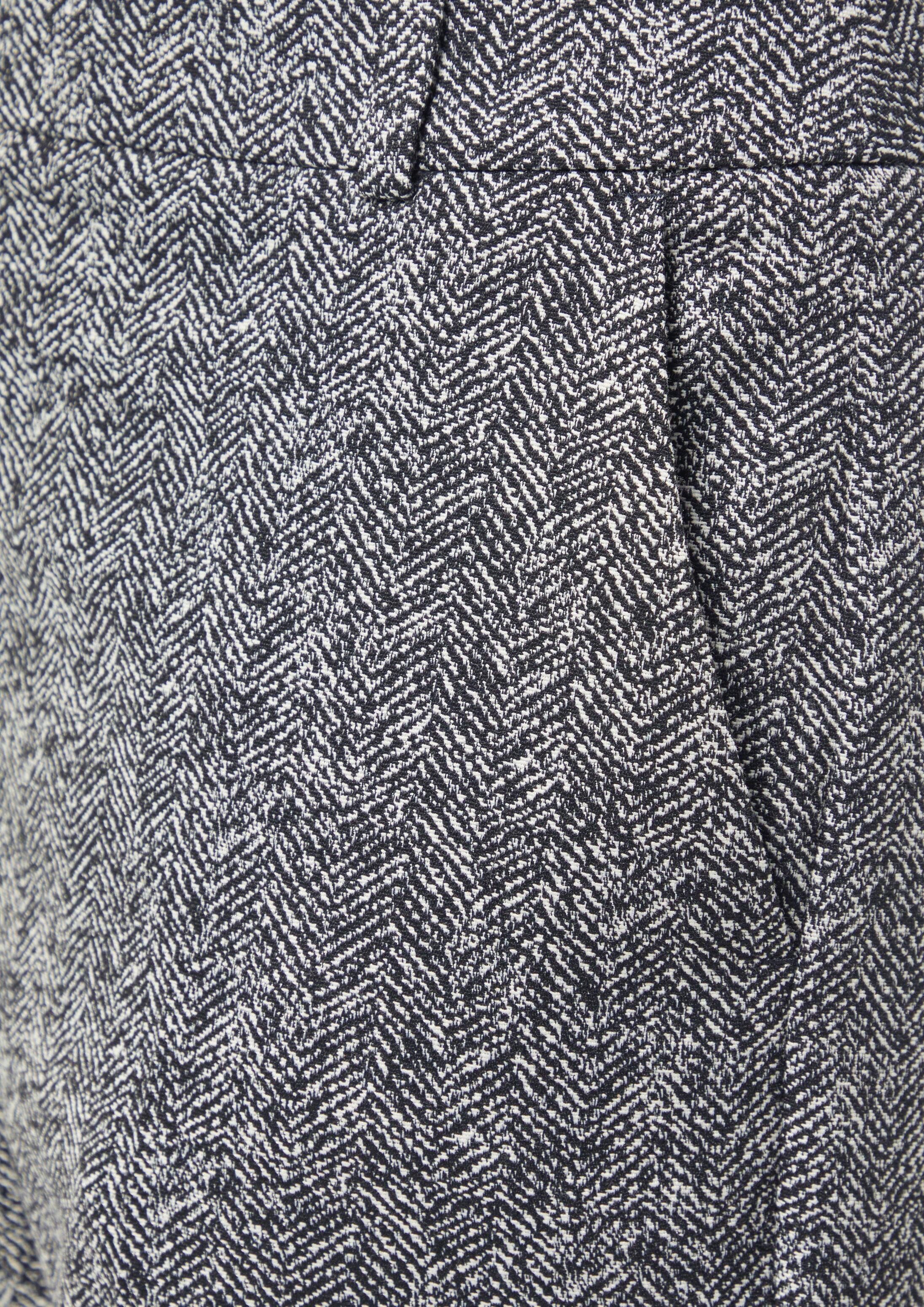 comma 7/8-Hose Hose Schmale Cigarette-Pants mit Fischgrat-Muster