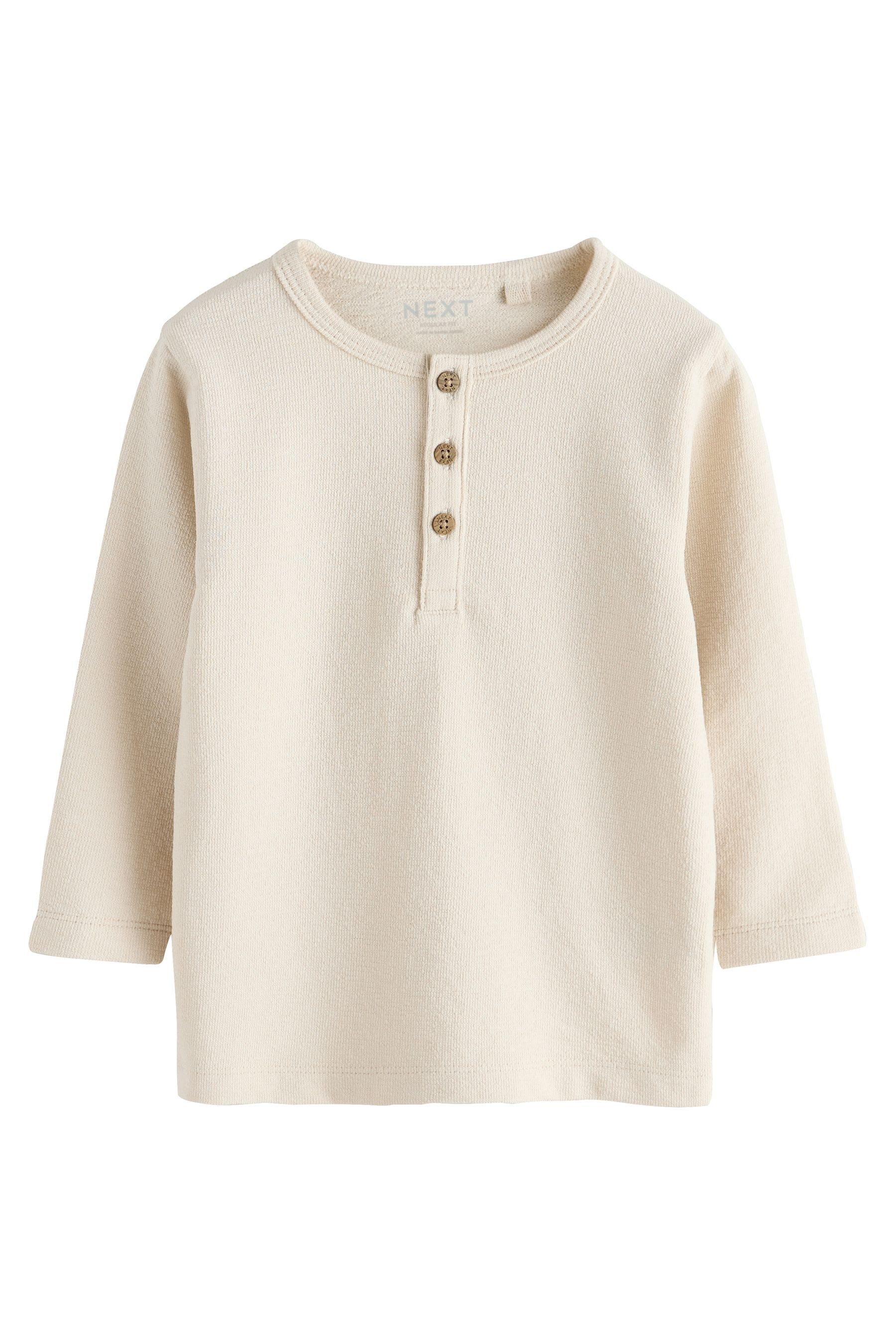 Next Langarmshirt Langarmshirt mit Henley-Ausschnitt (1-tlg)
