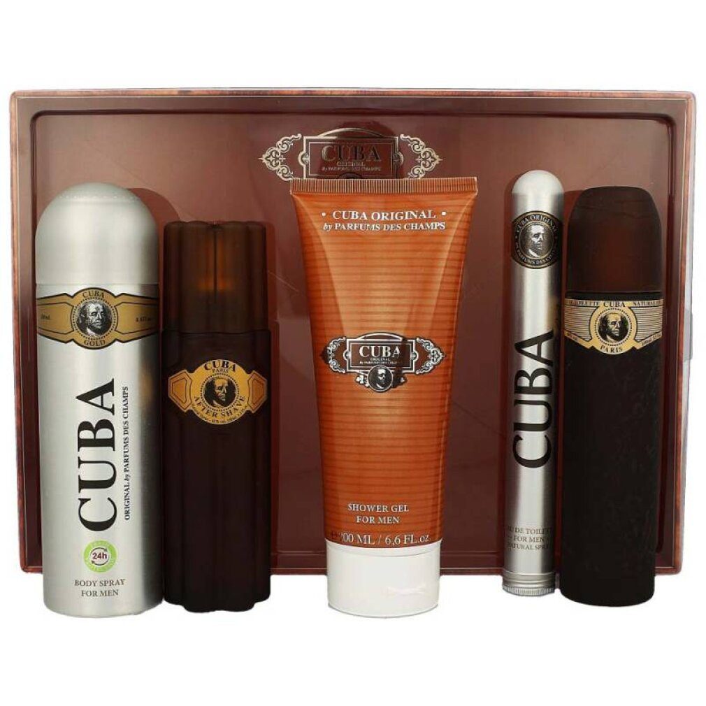 New Brand Eau de Toilette Cuba Gold Men's Gold 5-teiliges EDT Geschenk-Set