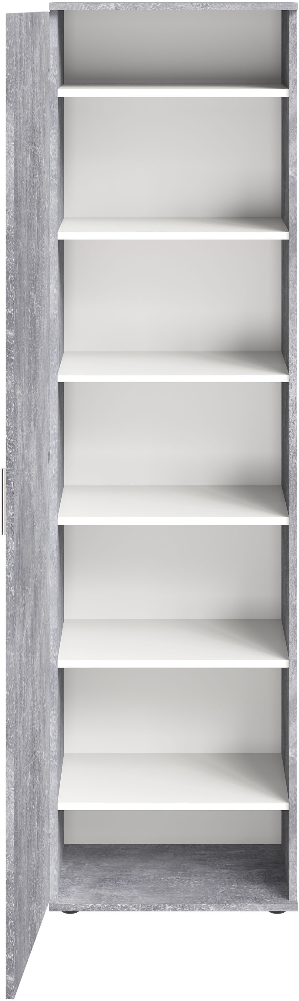 FMD Mehrzweckschrank Inca 1 Flurschr., Aktenschr., verstellb. Böden, mit/ohne Spiegel, B: 50 cm – Bild 5 von 5