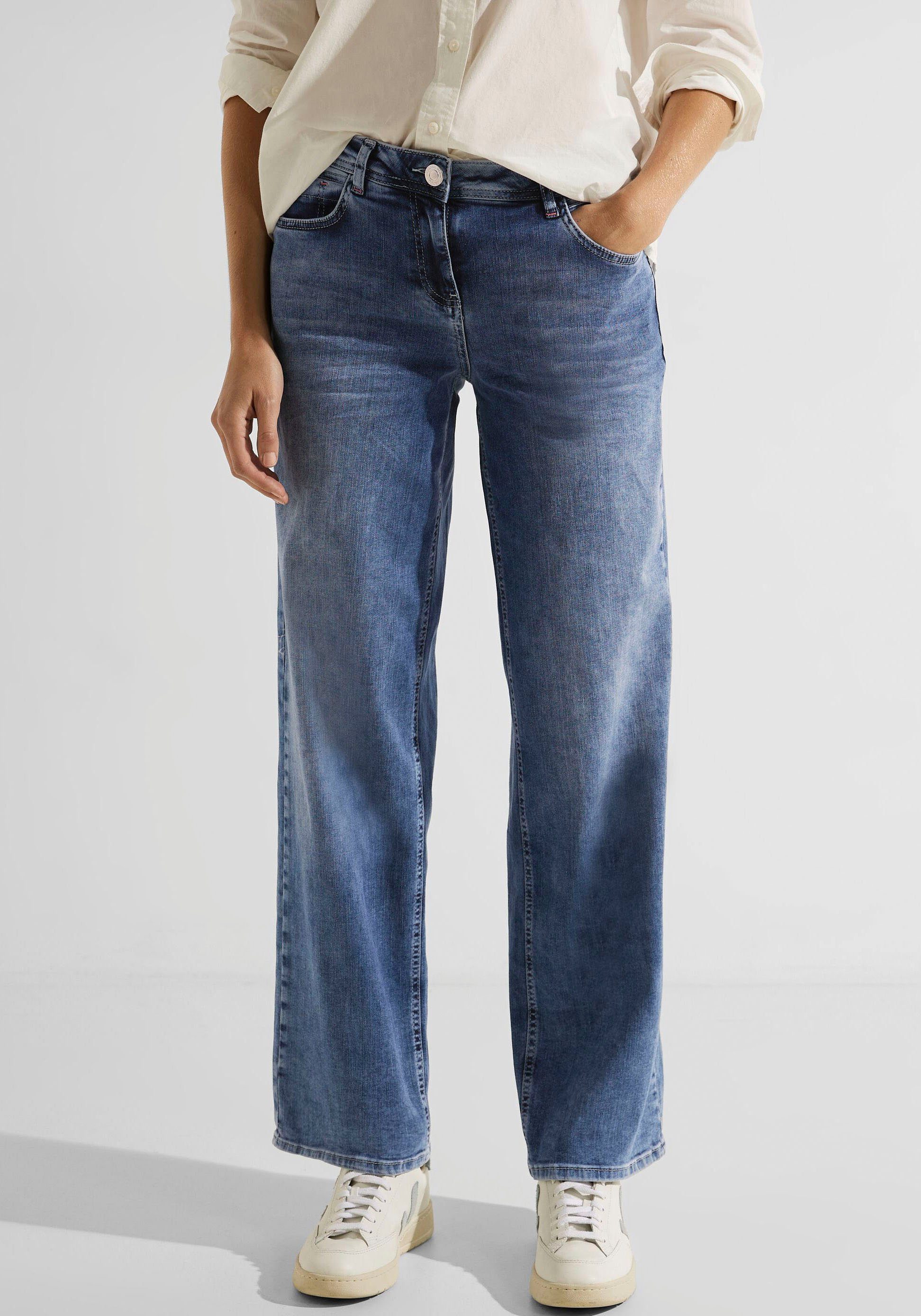 moderner Loose-fit-Jeans Cecil Waschung in