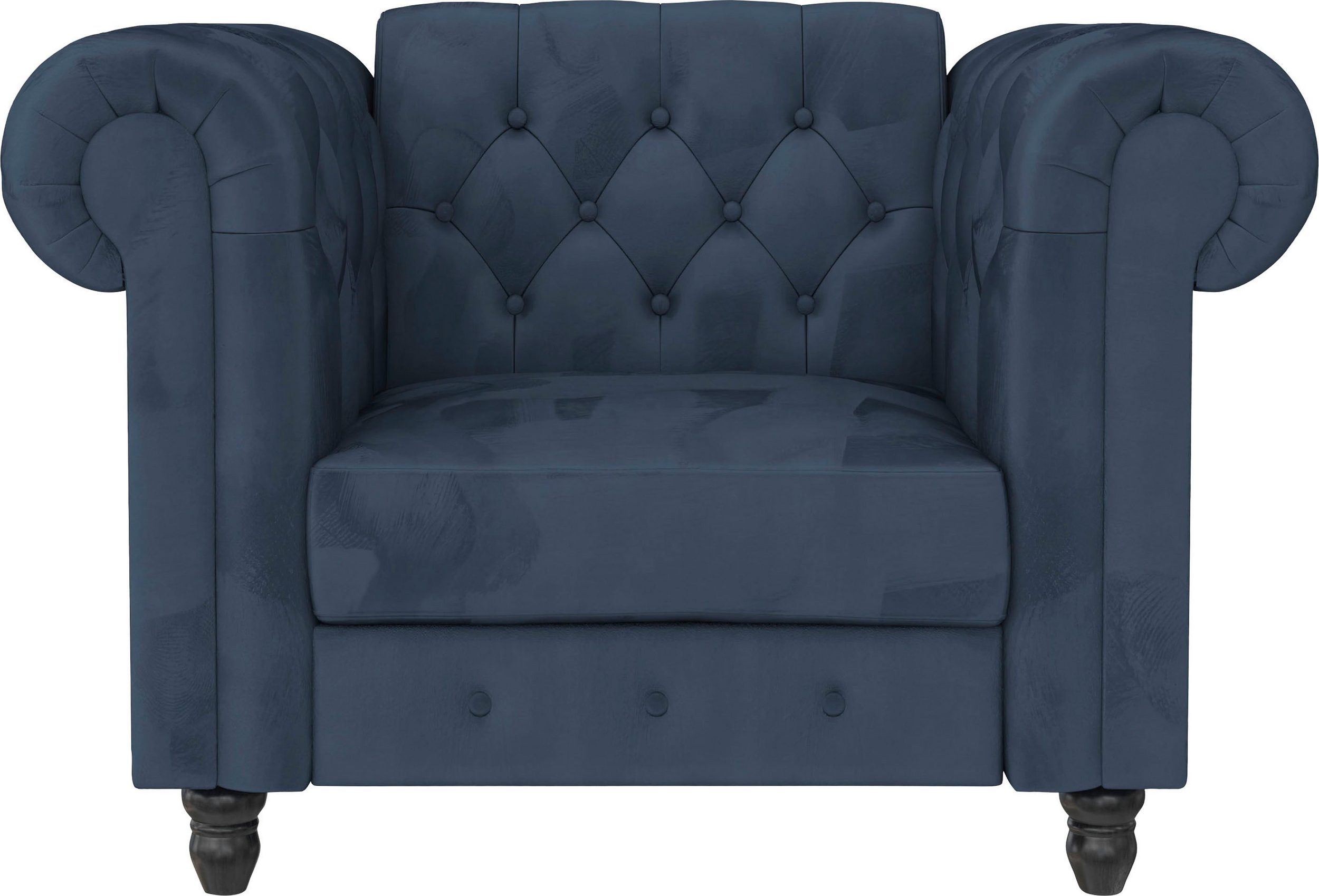 Chesterfield-Sessel FELIX Blau von DOREL HOME