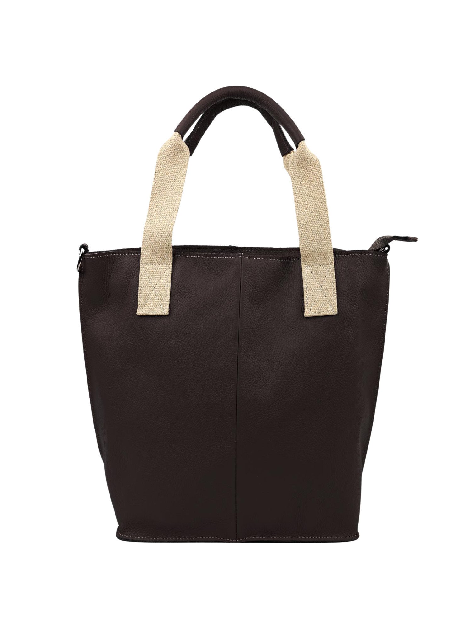 BRISE TASCHE Schultertasche Damen Ledertasche aus Echtleder mit Reißverschluss Schulterriemen, 100 % Echtleder Made in Italy Leicht & flexibel Zeitloses Design