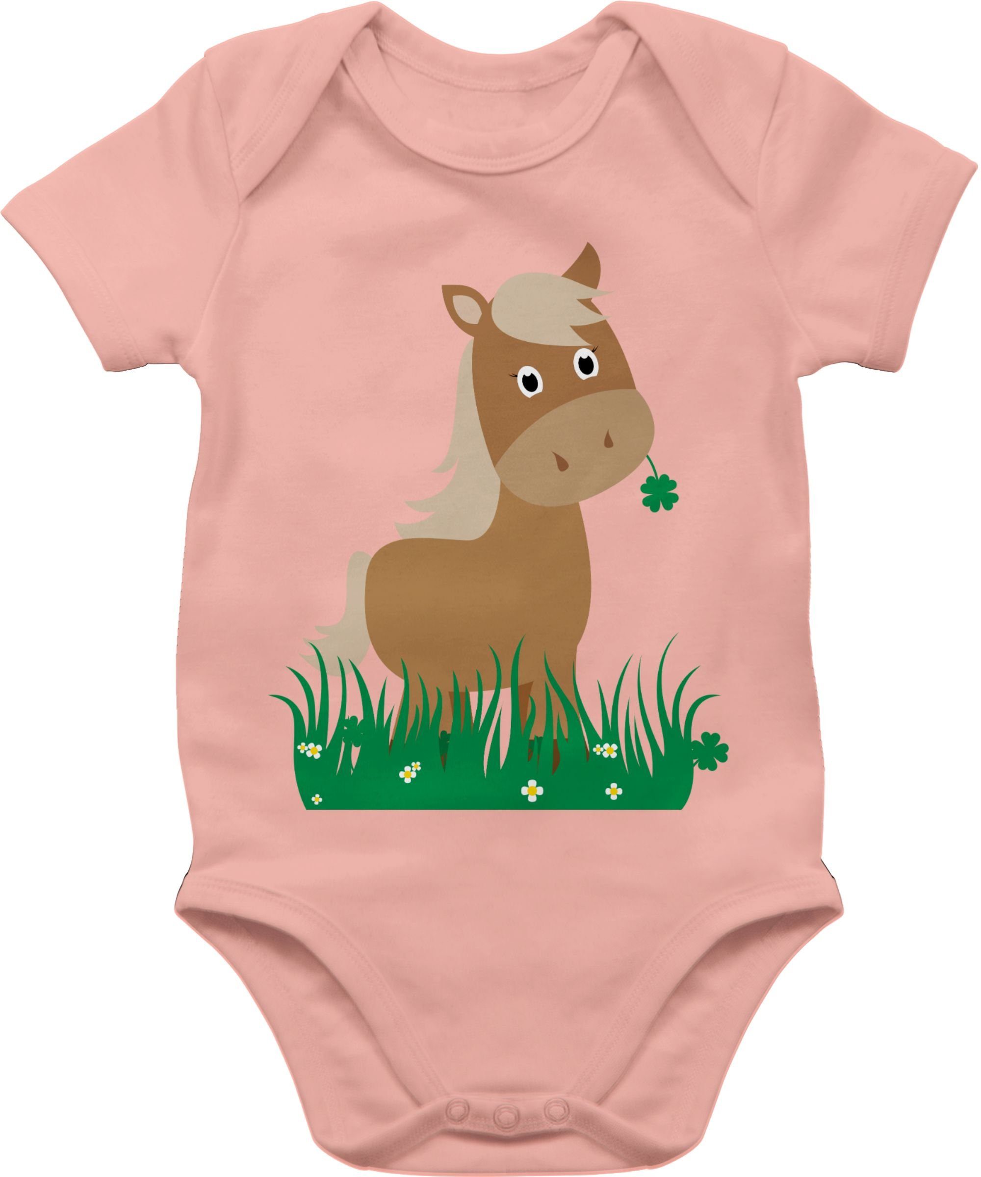 Pferd Shirtracer Shirtbody Babyrosa Süßes 2 Pferd