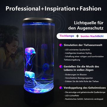 DOPWii LED Dekolicht Simulation Quallen Licht, führte Farbwechsel Aquarium USB-Laden