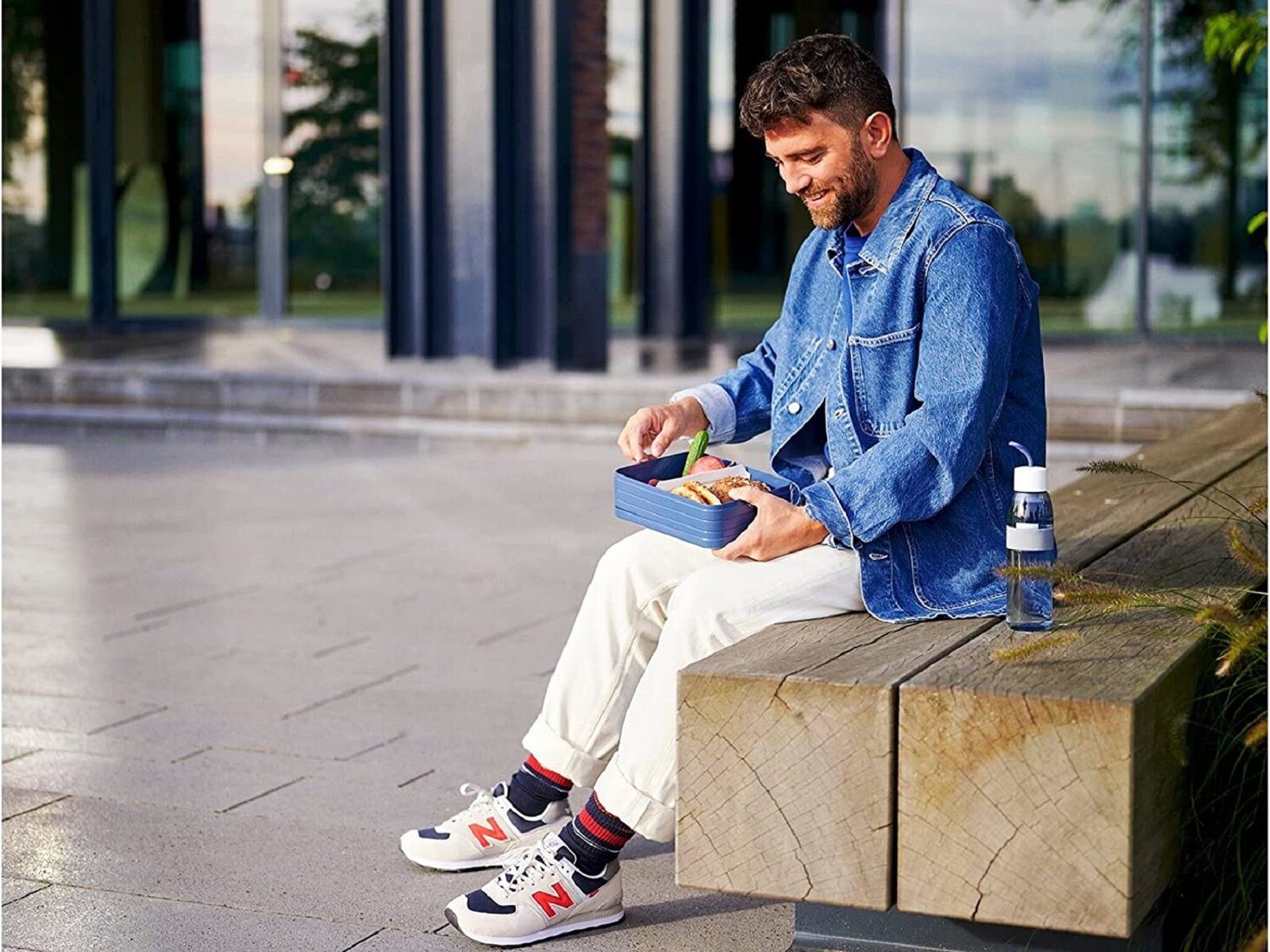 Mepal Lunchbox 2-tlg.Take a Break Set – Nordic Blue / Hellblau – Groß / Klein