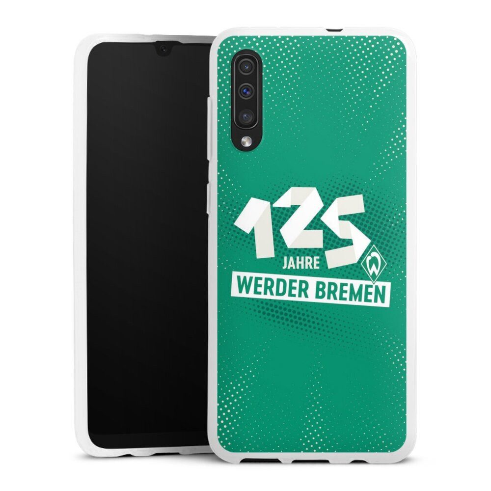 DeinDesign Handyhülle 125 Jahre Werder Bremen Offizielles Lizenzprodukt, Samsung Galaxy A50 Silikon Hülle Bumper Case Handy Schutzhülle