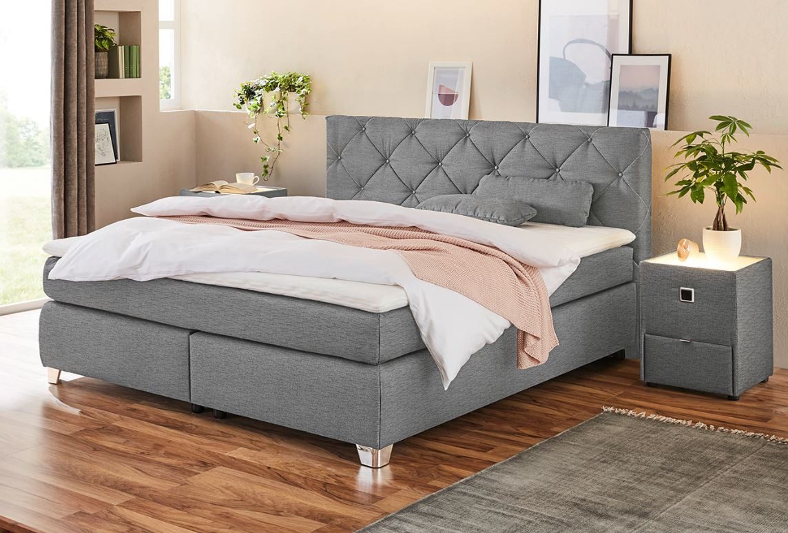 Jockenhöfer Gruppe Boxspringbett Finja, mit Topper und Zierkissen günstig online kaufen