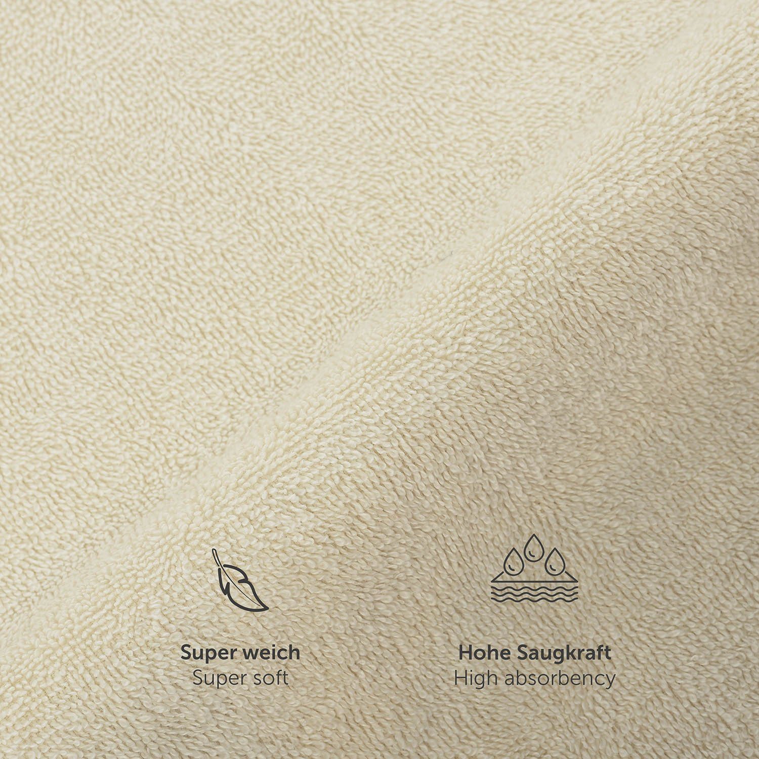 Blumtal Handtuch Set Premium 4/6-tlg. Frottier Dusch- (70x140 cm) & Handtuch (50x100 cm), Frottee (Set, 4-St), 100% Baumwolle, Oeko-TEX Zertifiziert – Bild 5 von 5