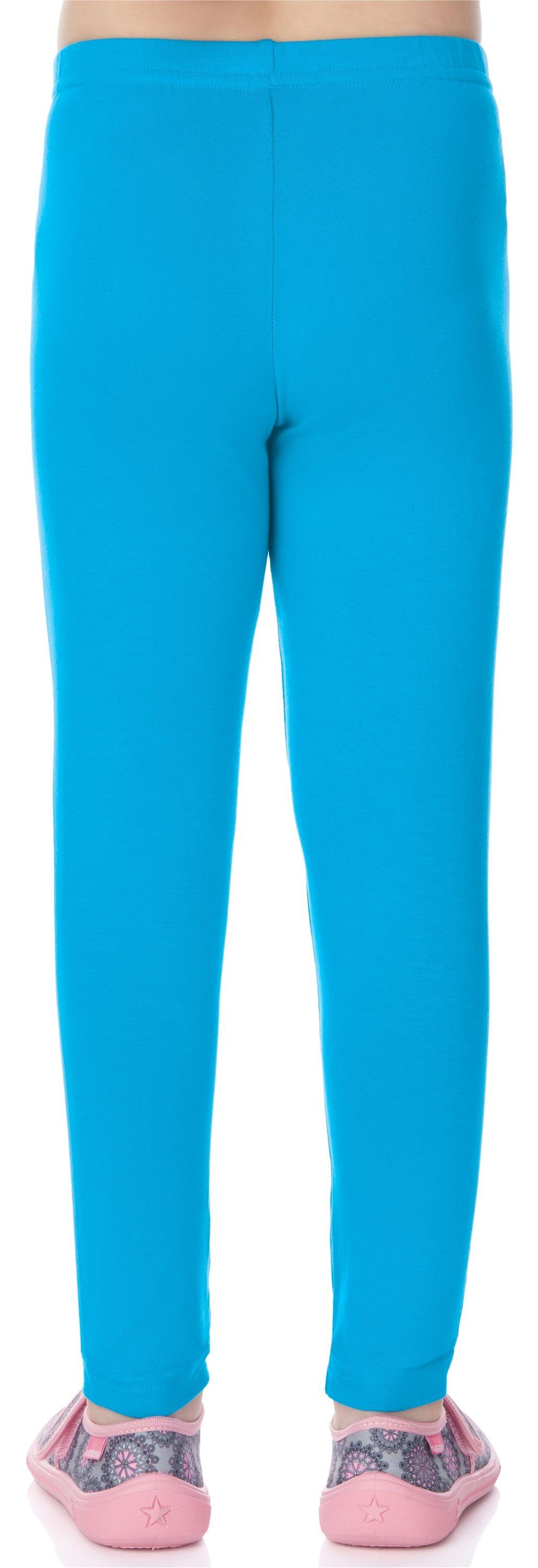 MS10-130 Blau Style aus Bund (1-tlg) Viskose elastischer Leggings Leggings Merry Mädchen Lange